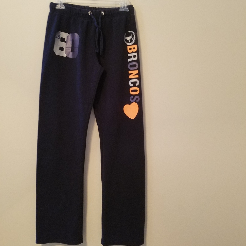 VS PINK NFL football Denver Bronco navy sweatpant